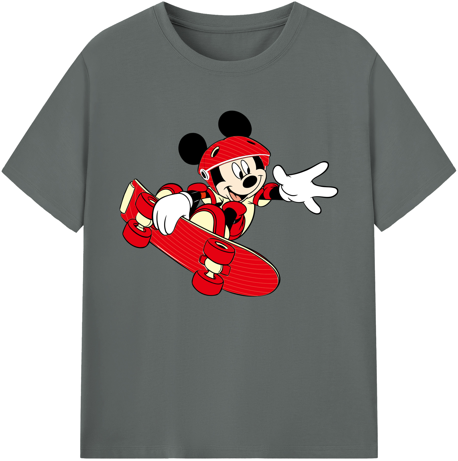 ミッキーマウス Mickey Mouse 綿100％ メンズ半袖Tシャツ｜肌触りやわらか＆通気性